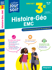Histoire-Géographie-EMC 3e Brevet - Cahier Jour Soir