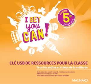 I Bet You Can! Anglais 5e (2018) - Clé USB ressources classe