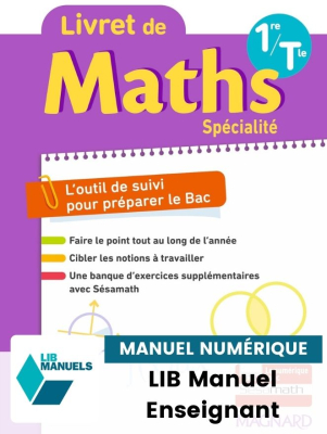 Maths 1re Tle (2022) - Livret - Manuel numérique enseignant