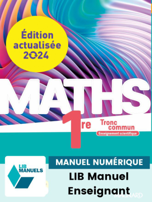 Maths 1re Enseignement scientifique (Ed. num. 2024) - Manuel numérique enseignant