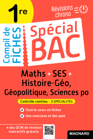 Spécial Bac Compil de Fiches SES-Maths-Histoire-Géo-Géopolitique-Sciences Po 1re Bac 2024