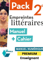 Empreintes littéraires 2de : Manuel + Cahier (2022) - Manuel numérique enseignant