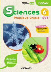 visuel de couverture du cahier de Sciences 6e