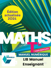 Maths Complémentaire Tle (Ed. num. 2023) - Manuel numérique enseignant