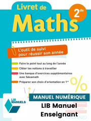 Maths 2de (2022) - Livret - Manuel numérique enseignant