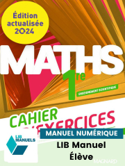 Maths 1re Enseignement scientifique (Ed.num.2023) - Cahier d'activités - LIB manuel numérique élève