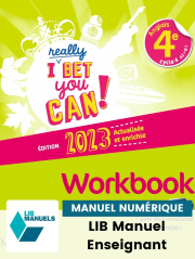 I Really Bet You Can! Anglais 4e (2023) - Workbook - Manuel numérique enseignant